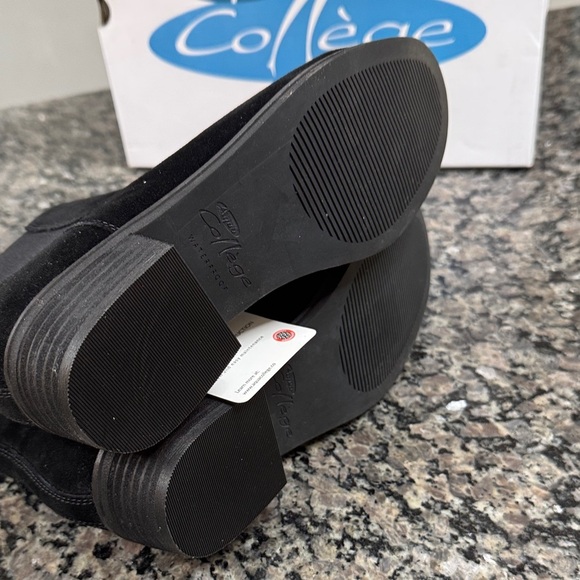 Aqua College waterproof Black Suede Ankle Boots NEW 6.5 - Picture 7 of 13